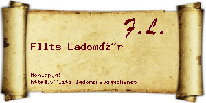 Flits Ladomér névjegykártya